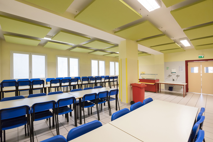 Cafeteria at Savio elementary school in Terraglione.